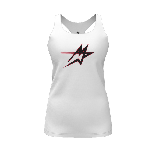 [CUS-DFW-RCBK-PER-WHT-FYS-LOGO2] Racerback Tank Top (Female Youth S, White, Logo 2)