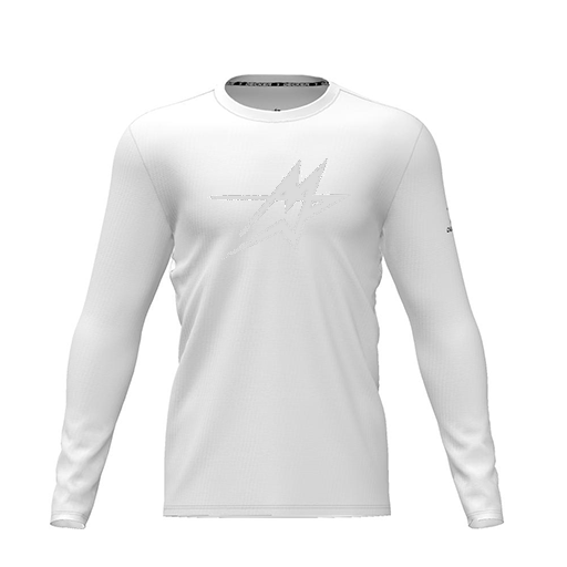 [CUS-DRIF-TEES-PER-CNK-LSL-WHT-YXS-LOGO2] Dri Fit Performance T-Shirt (Youth XS, White, Logo 2, Long Sleeve)