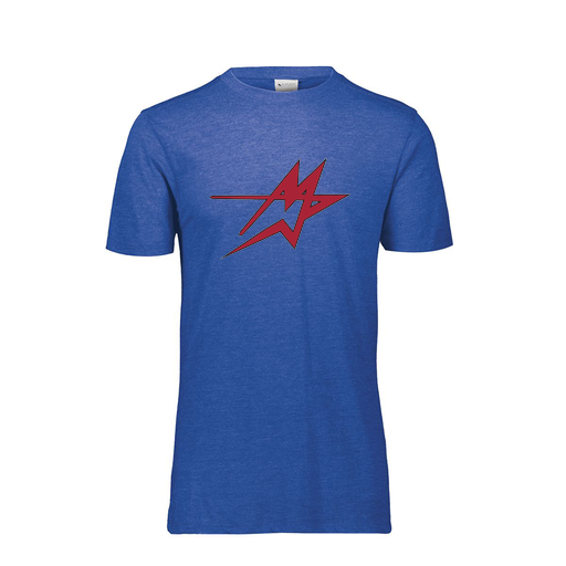 [FTSCUBRY-YS-LOGO1] Decker Youth Tri-Blend T-Shirt - Short Sleeve (Youth S, Royal, Logo 1)