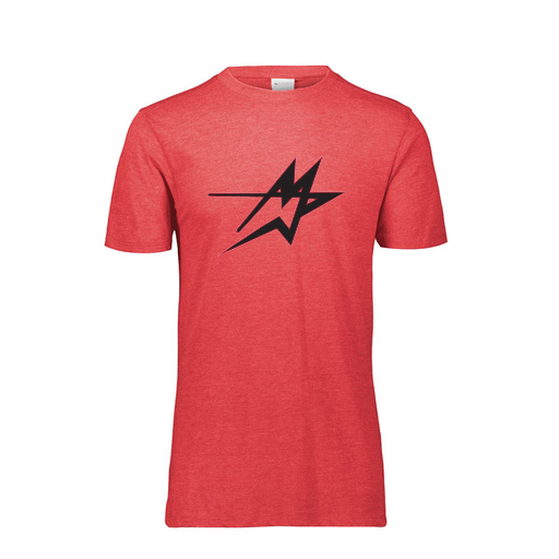 [FTSCUBRD-YS-LOGO2] Decker Youth Tri-Blend T-Shirt - Short Sleeve (Youth S, Red, Logo 2)