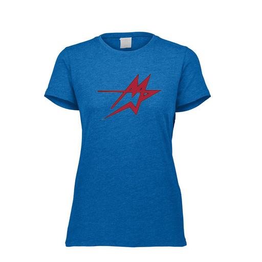 [FTSCUBRY-FAXS-LOGO1] Decker Women's Tri-Blend T-Shirt - Short Sleeve (Female Adult XS, Royal, Logo 1)