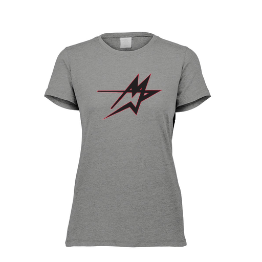 [FTSCUBGY-FAXS-LOGO2] Decker Women's Tri-Blend T-Shirt - Short Sleeve (Female Adult XS, Gray, Logo 2)