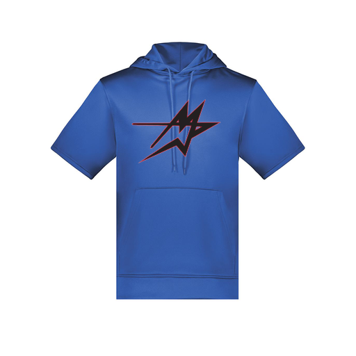 [6871.060.S-LOGO2] Men's Dri Fit Short Sleeve Hoodie (Adult S, Royal, Logo 2)