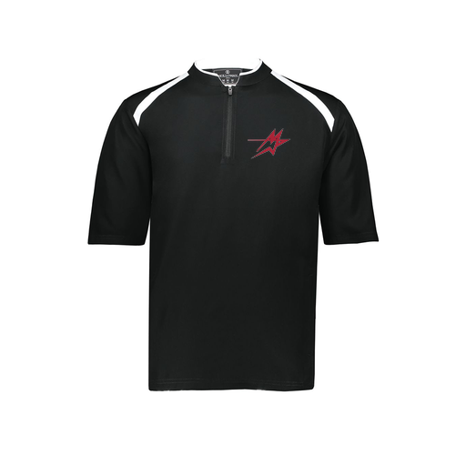[229581-AS-BLK-LOGO1] Men's Dugout Short Sleeve Pullover (Adult S, Black, Logo 1)
