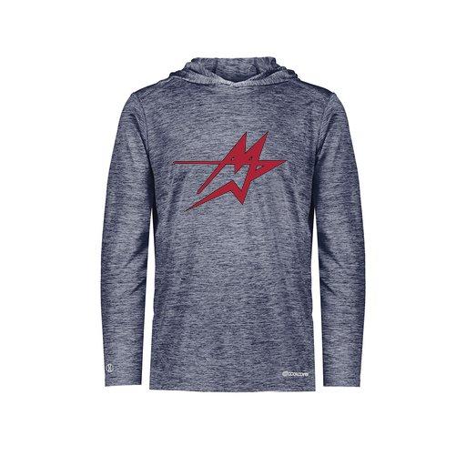 [FOLHCGNV-AS-LOGO1] Decker Men's Charge Hoodie (Adult S, Navy, Logo 1)