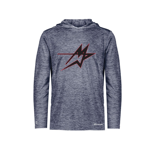 [FOLHCGNV-AS-LOGO2] Decker Men's Charge Hoodie (Adult S, Navy, Logo 2)