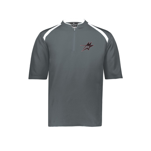 [229681-YS-GRY-LOGO2] Youth Dugout Short Sleeve Pullover (Youth S, Gray, Logo 2)