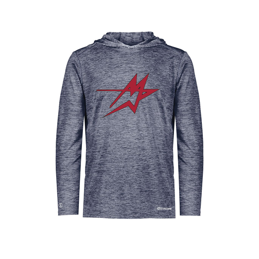 [FOLHCGNV-YS-LOGO1] Decker Youth Charge Hoodie (Youth S, Navy, Logo 1)