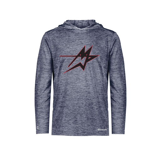 [FOLHCGNV-YS-LOGO2] Decker Youth Charge Hoodie (Youth S, Navy, Logo 2)