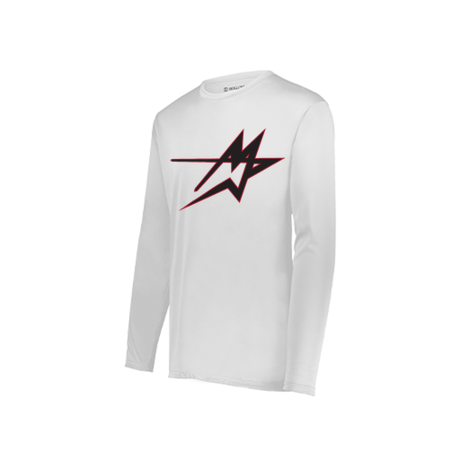 [222822.005.XS-LOGO2] Men's LS Smooth Sport Shirt (Adult XS, White, Logo 2)