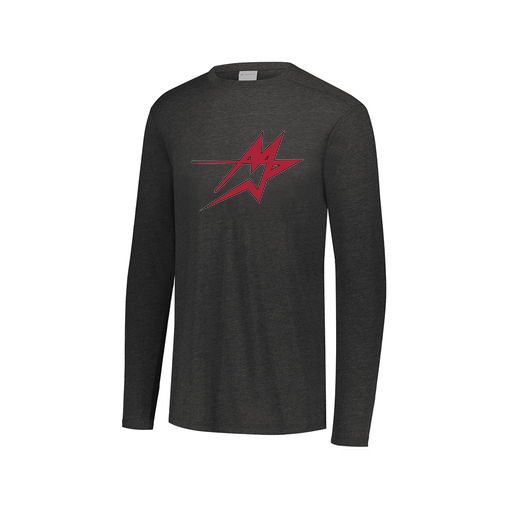 [FTLCUBBK-AXS-LOGO1] Decker Men's Tri-Blend T-Shirt - Long Sleeve (Adult XS, Black, Logo 1)