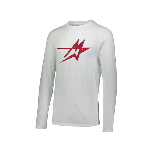 [FTLCUBWH-AXS-LOGO1] Decker Men's Tri-Blend T-Shirt - Long Sleeve (Adult XS, White, Logo 1)