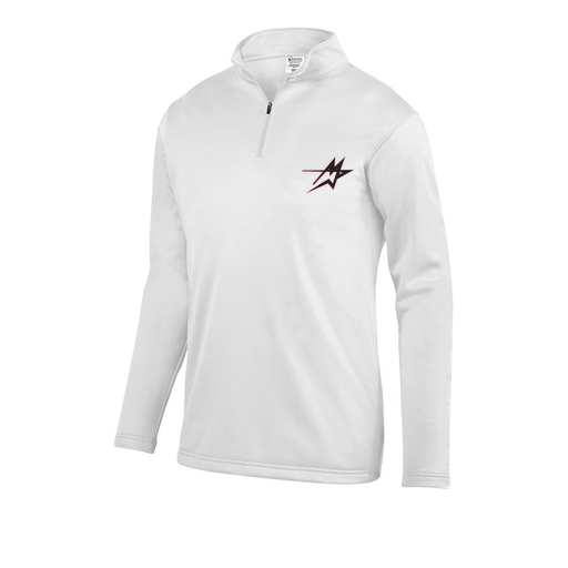 [FOLQFFWH-AS-LOGO2] Decker Men's FlexFleece 1/4 Zip (Adult S, White, Logo 2)