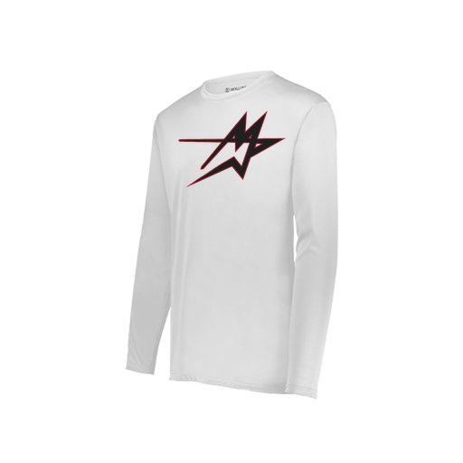 [222823.005.S-LOGO2] Youth LS Smooth Sport Shirt (Youth S, White, Logo 2)