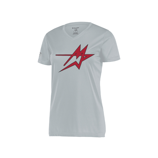 [222820.099.S-LOGO1] Ladies Movement Dri Fit Shirt (Female Adult S, Silver, Logo 1)